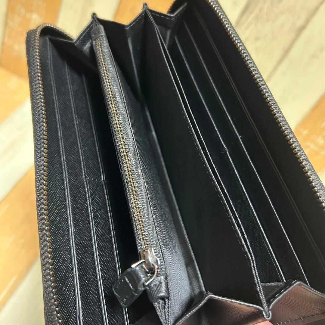 BLVCK PARIS】ブラックパリ 長財布 ブラック レザー ロゴ - メルカリ