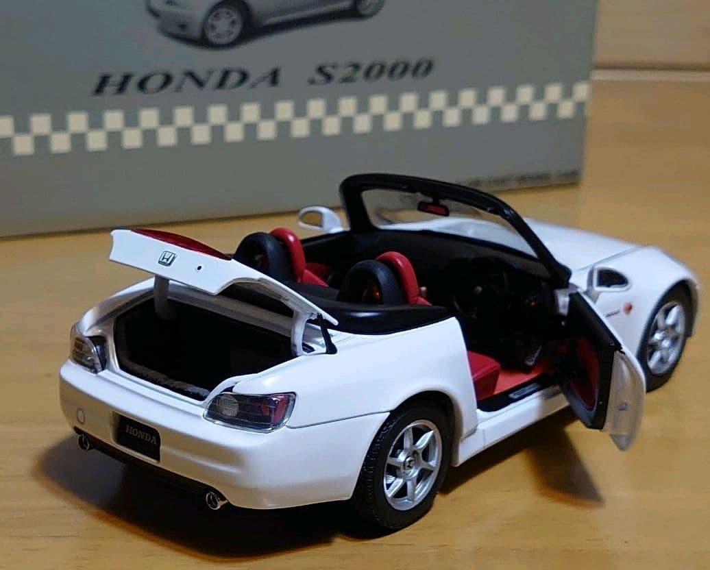 エブロEBBROホンダS2000 1/24プレミアムコレクション白ホワイト中古品
