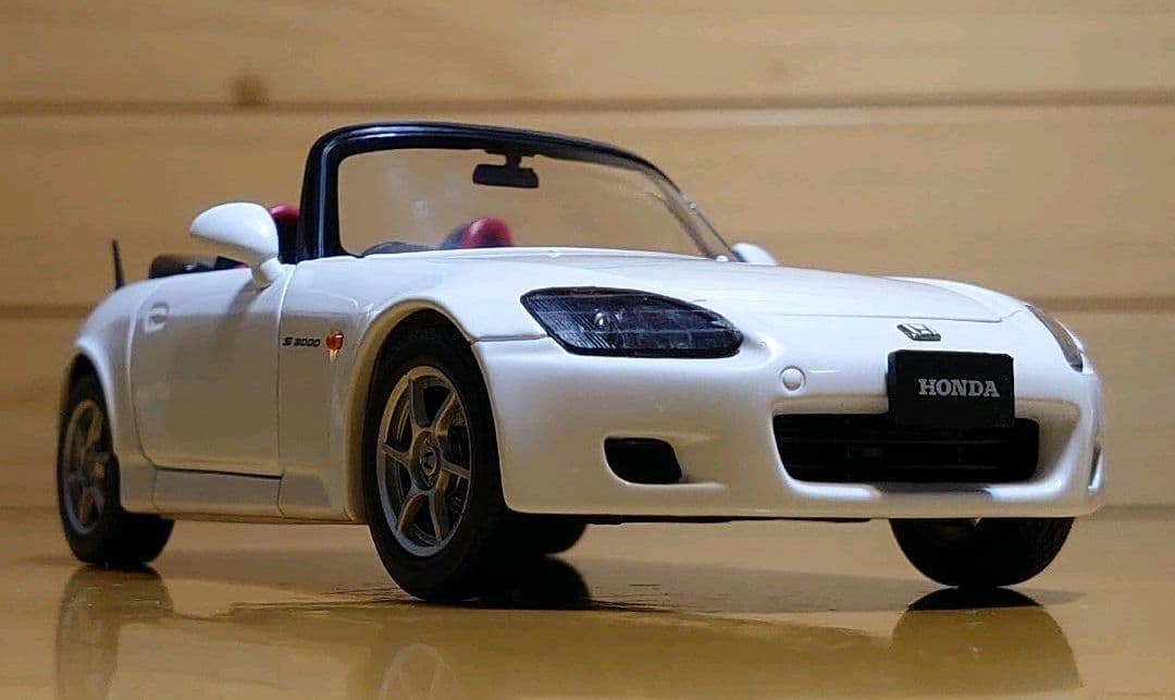 エブロEBBROホンダS2000 1/24プレミアムコレクション白ホワイト中古品
