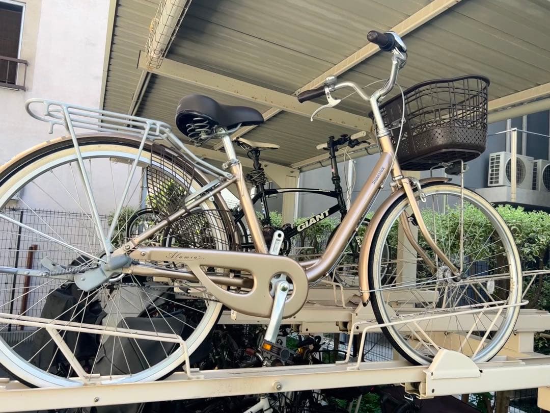 BRIDGESTONE シティサイクル 26インチ　アルミーユ ベルト(3段変速 自転車 アルミーユ ベルト M.Xプレシャスベージュ AU63BT [内装3段 /26