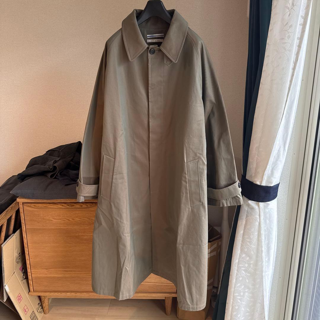 Cristaseya オーバーサイズドトレンチコート ウィズレザーパッチ