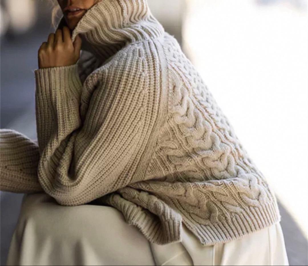 edit & co./エディットアンドコー】 アランニット edit & co./エディットアンドコー】 Mixed Cable Aran Sweater（ニット