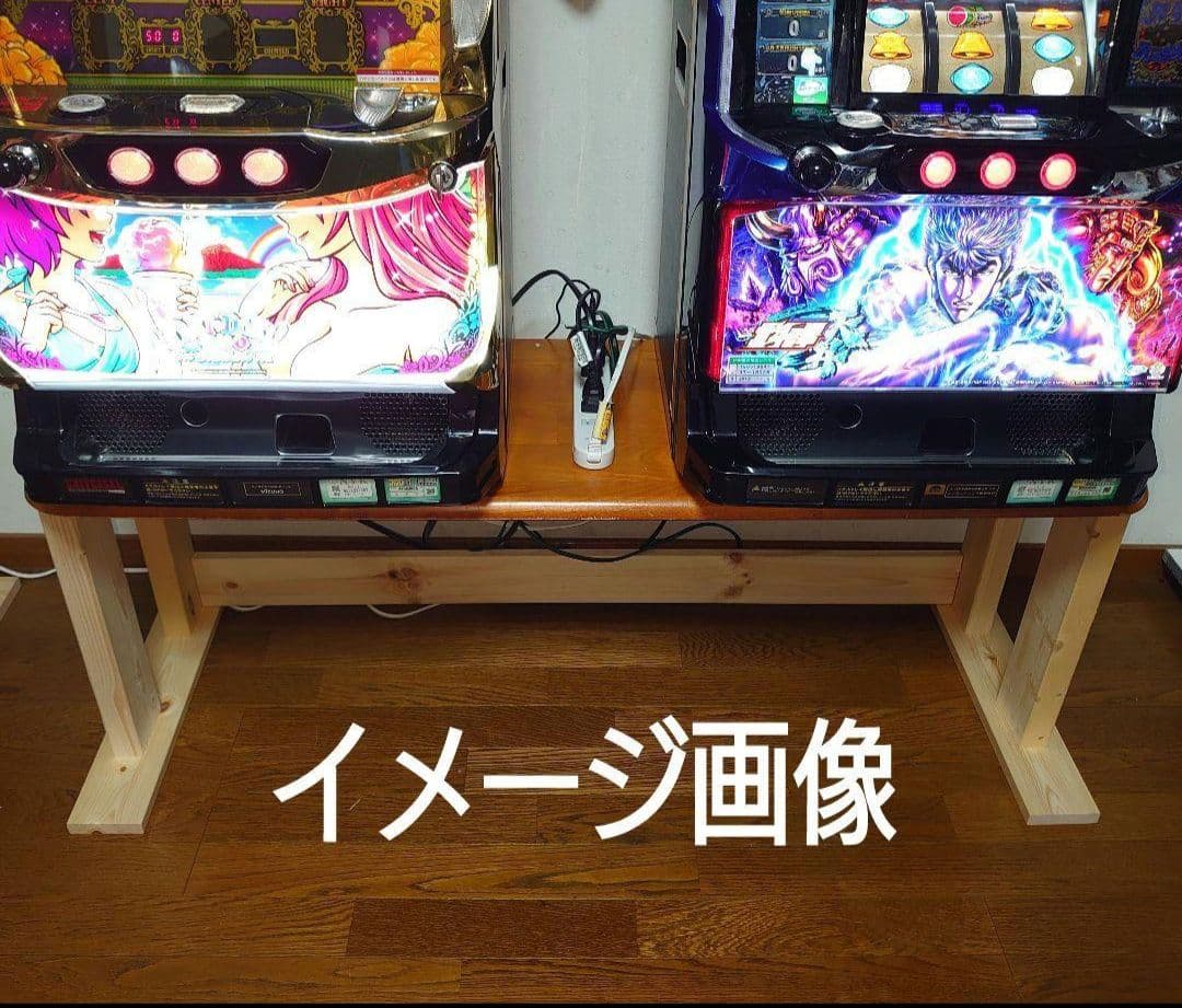 【其の36】中古テーブルを加工するパチスロ実機を2台置く台（シンプルスタンド）