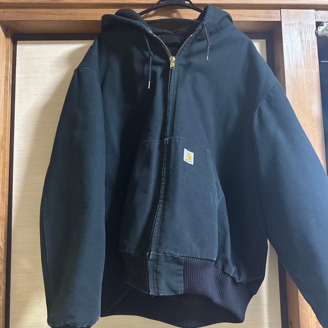 RENGACarharttアクティブジャケット ブラック CARHARTT (ｶｰﾊｰﾄ) - ACTIVE JACKET (ｱｸﾃｨﾌﾞｼﾞｬｹｯﾄ) Black rigid