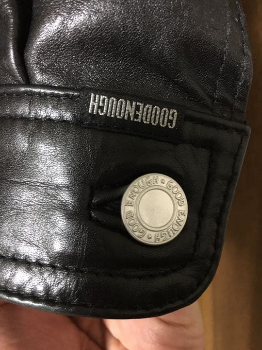 初期 GOODENOUGH 美品 グッドイナフ ブラックレザージャケット 村上淳