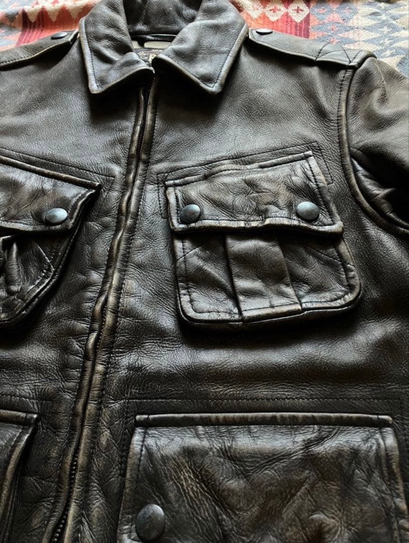 傑作】RRL ダブルアールエル レザー ジャケット XSポロ ラルフローレン