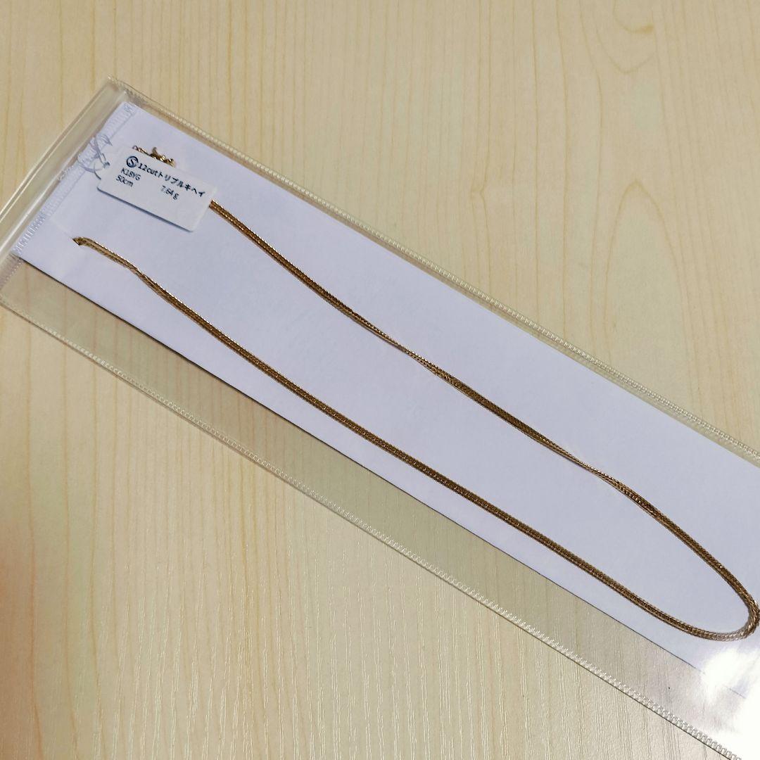 K18YG 12面トリプルカット ネックレス 50CM 7.64G 新品
