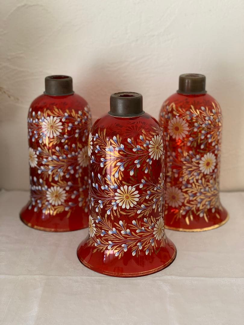 ヨーロッパアンティーク　シェードのみ　手描き　一個　ガラス 楽天市場】【 ガラスのみ 】 レトロガラス アンティーク ガラス