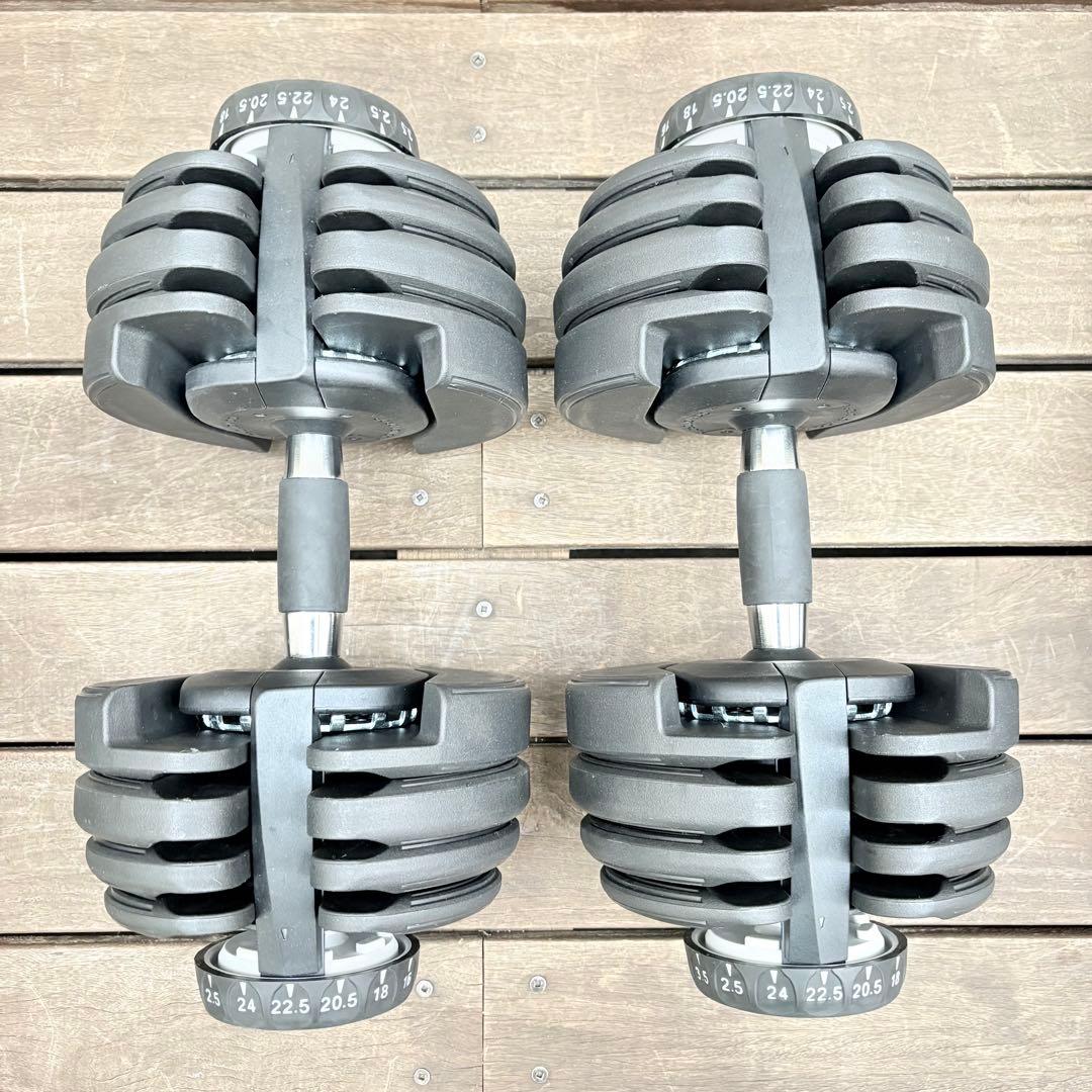 MOJEER ダイヤル式可変式ダンベル24Kg 2.5Kg〜24Kg 2個セット