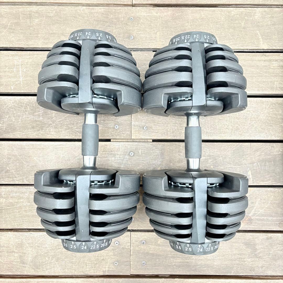 MOJEER ダイヤル式可変式ダンベル24Kg 2.5Kg〜24Kg 2個セット