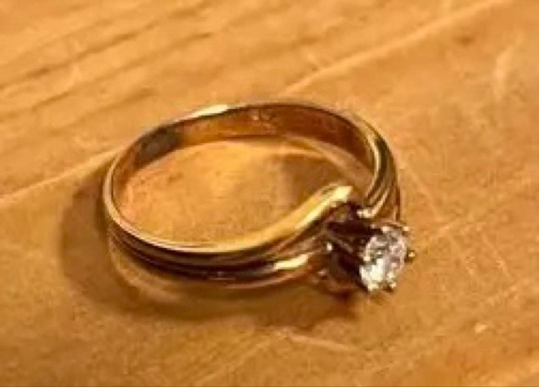 凉*）様 ダイヤリング 585刻印 2.2g 鑑定業者鑑定済み