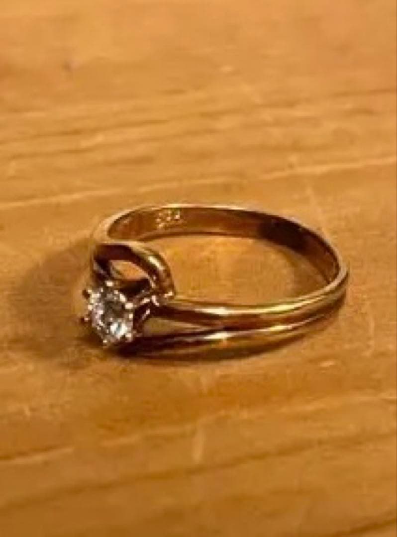 凉*）様 ダイヤリング 585刻印 2.2g 鑑定業者鑑定済み