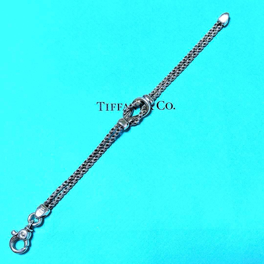 【美品】19.5cm ティファニー ダブルロープ ブレスレット シルバー925