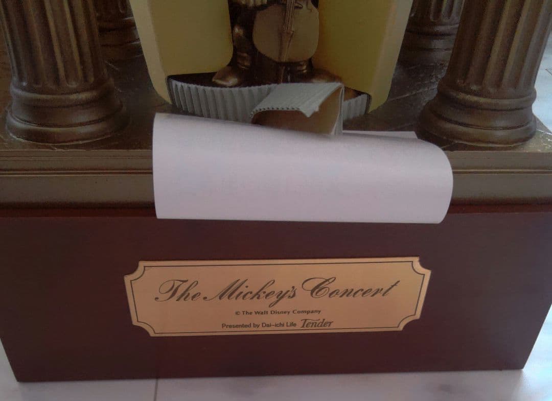 b21 Disney ミッキー オーケストラ ブロンズ像 オルゴール 第一生命