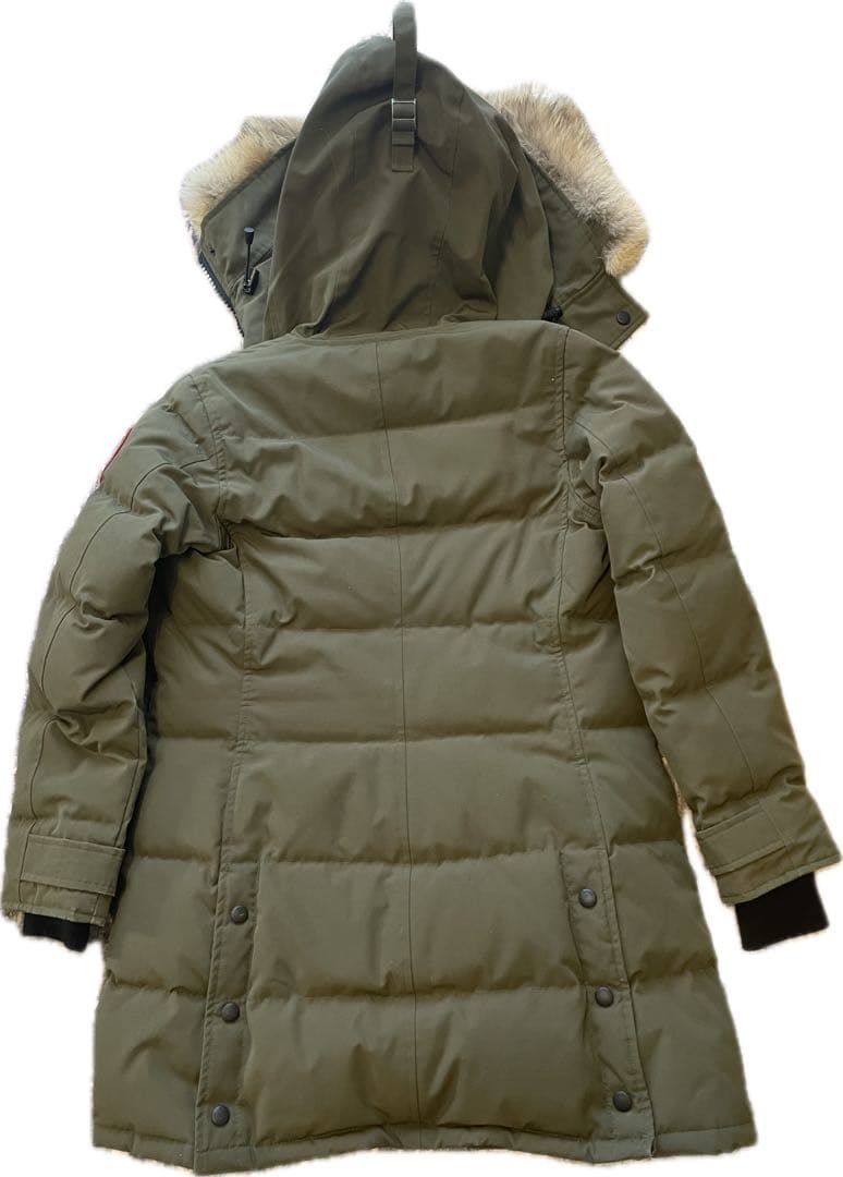 ☆良品☆カナダグースシェルバーンパーカ XS オリーブグリーンフード
