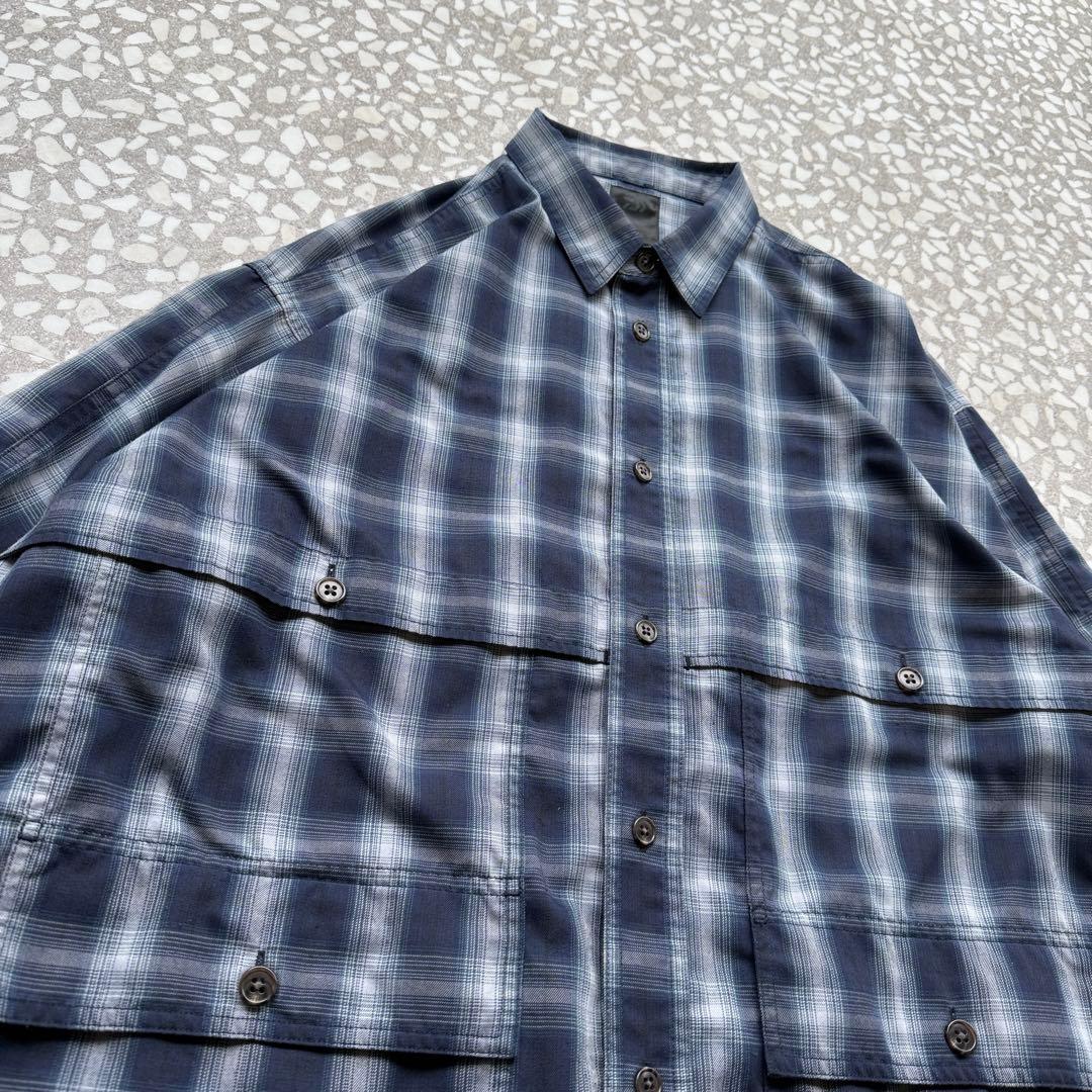 【雰囲気抜群、テック系】ダイワ長袖シャツ古着マルチポケット田中シェン有原みゆ紀