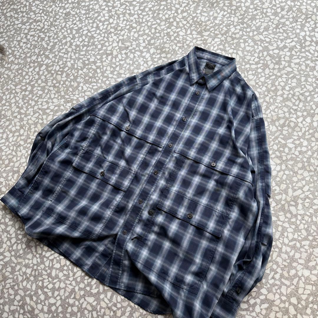 【雰囲気抜群、テック系】ダイワ長袖シャツ古着マルチポケット田中シェン有原みゆ紀