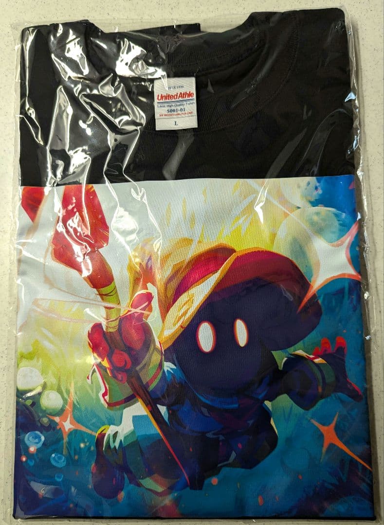 迷える黒魔道士、ビビ　MTG マジック大戦祭　シャツ　新品未使用　Lサイズ カード詳細：迷える黒魔道士、ビビ