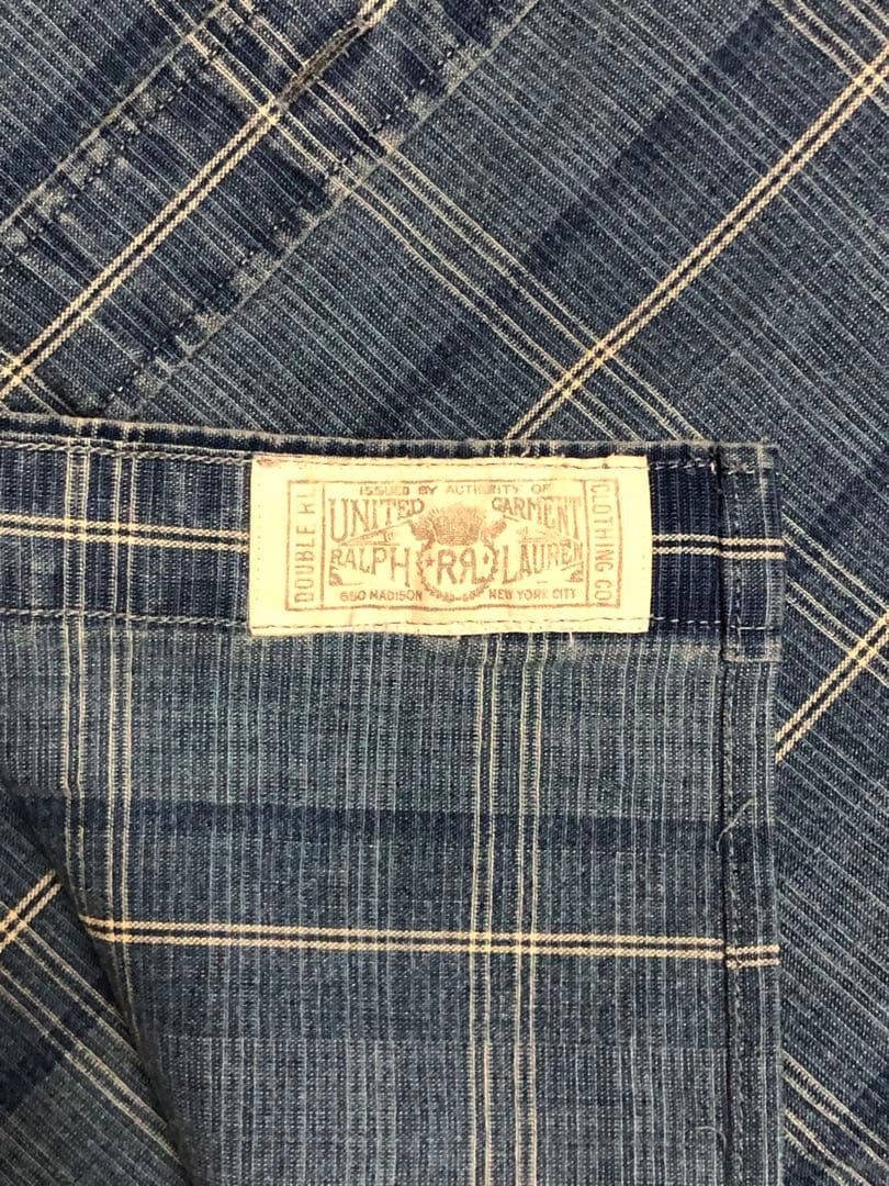 DOUBLERL RRL ヴィンテージ加工 インディゴ シャツ ジョニーデップ着