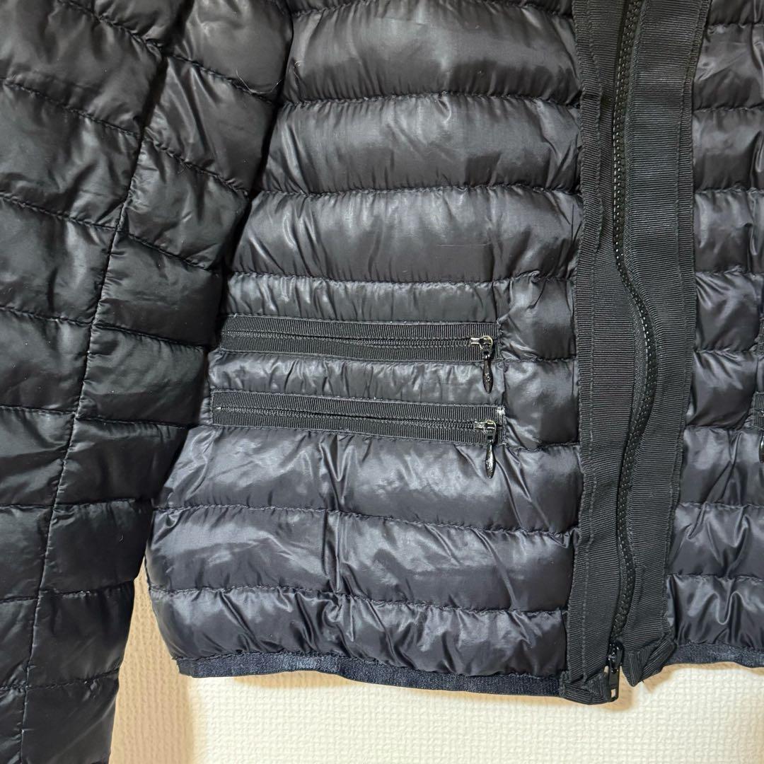 Moncler モンクレール リボンフリルノーカラーライトダウン 難あり