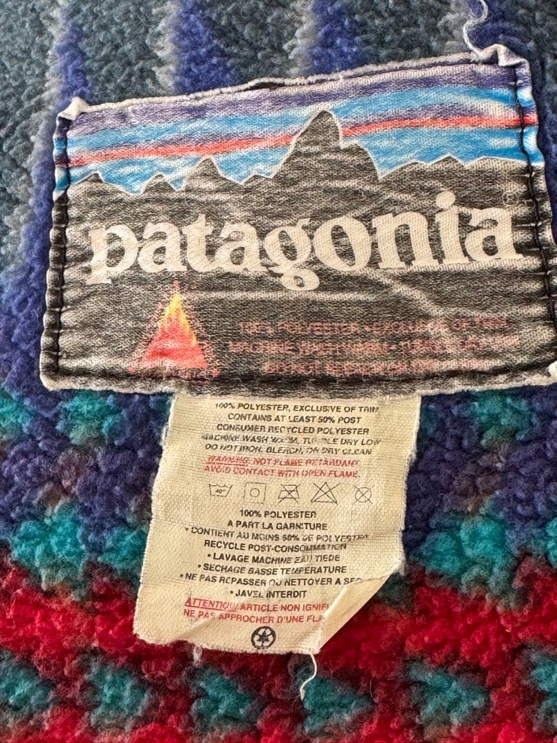 USA製 Patagoniaフリースブランケット.プリント/パタゴニアビンテージ