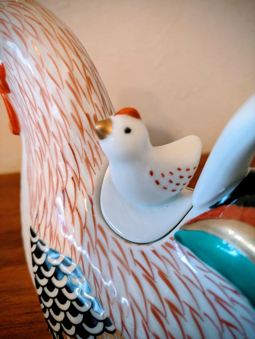 ニワトリ親子の水差し 林九郎窯 古伊万里様式 波佐見焼 - メルカリ