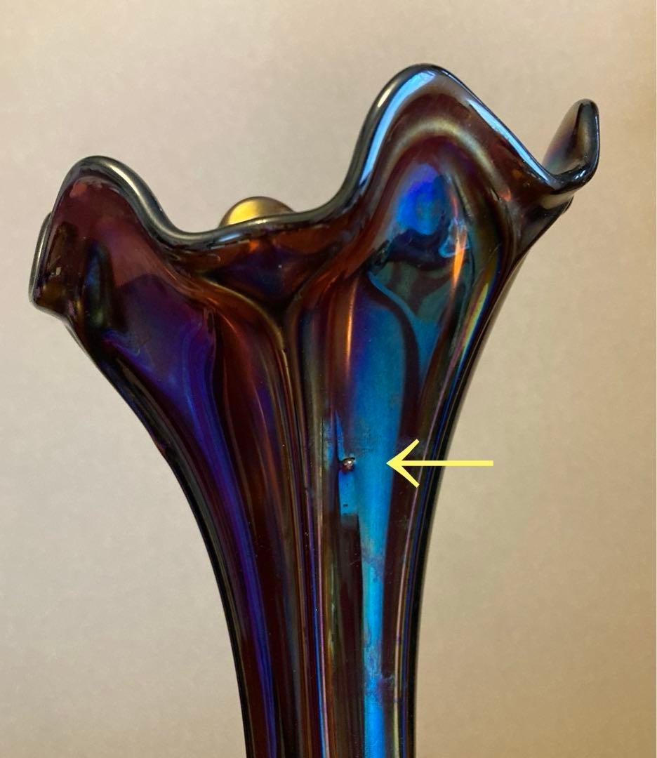 Fenton社 オ-ルドフェントン カーニバル 花瓶 USA - メルカリ