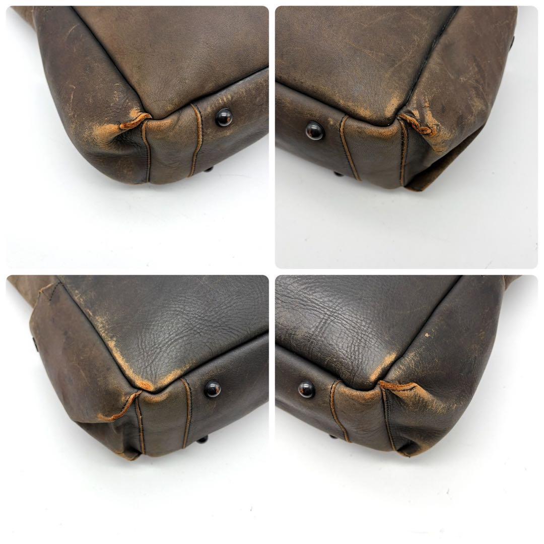 超希少 COMPOSITION イサムカタヤマ トートバッグ ダメージ加工 茶