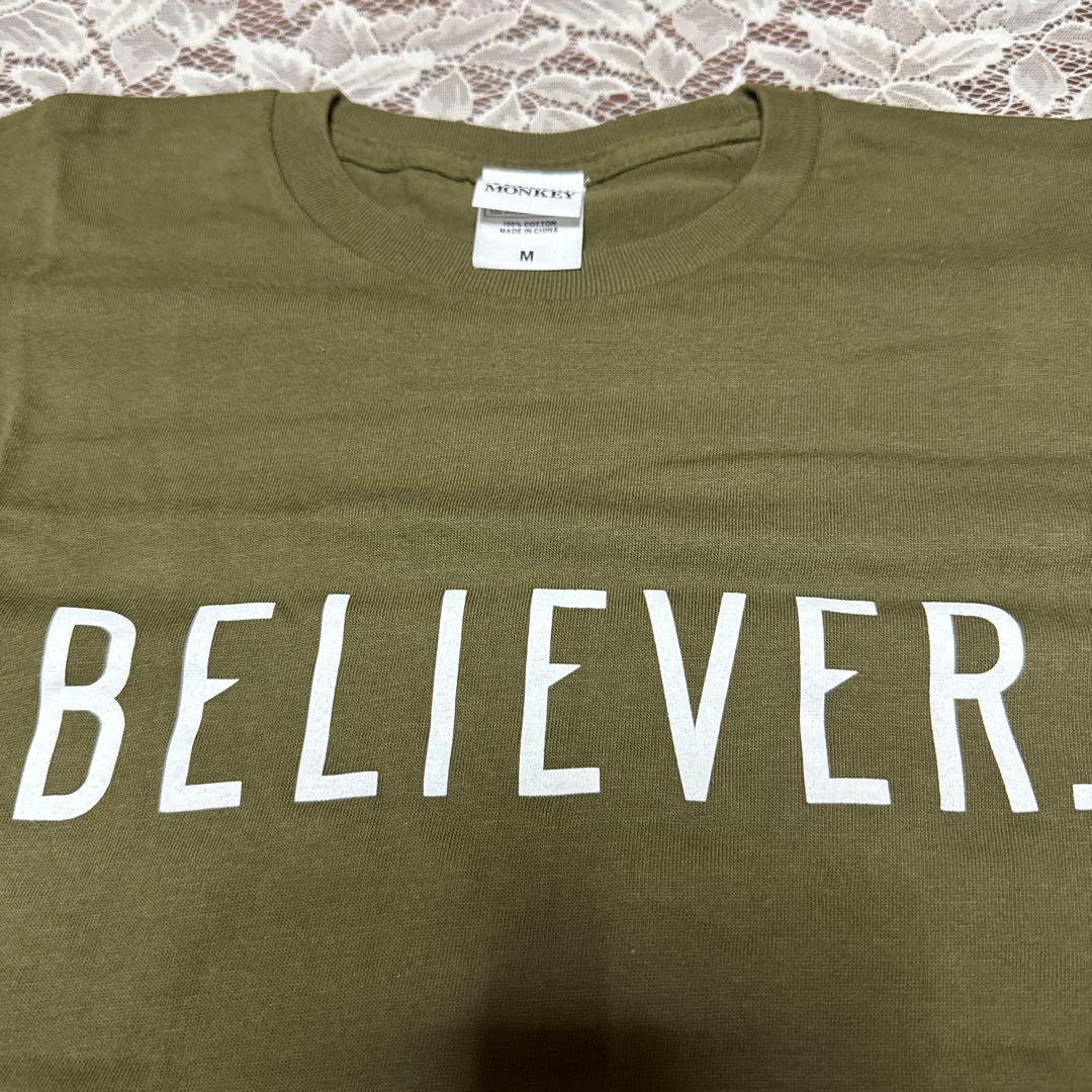 BELIEVER. オリーブ色 Tシャツ 世界に一つだけ