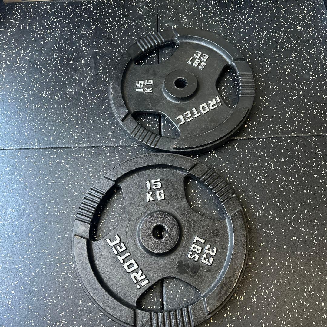 iROTEC 15 KG ダンベルプレート2枚セット - メルカリ