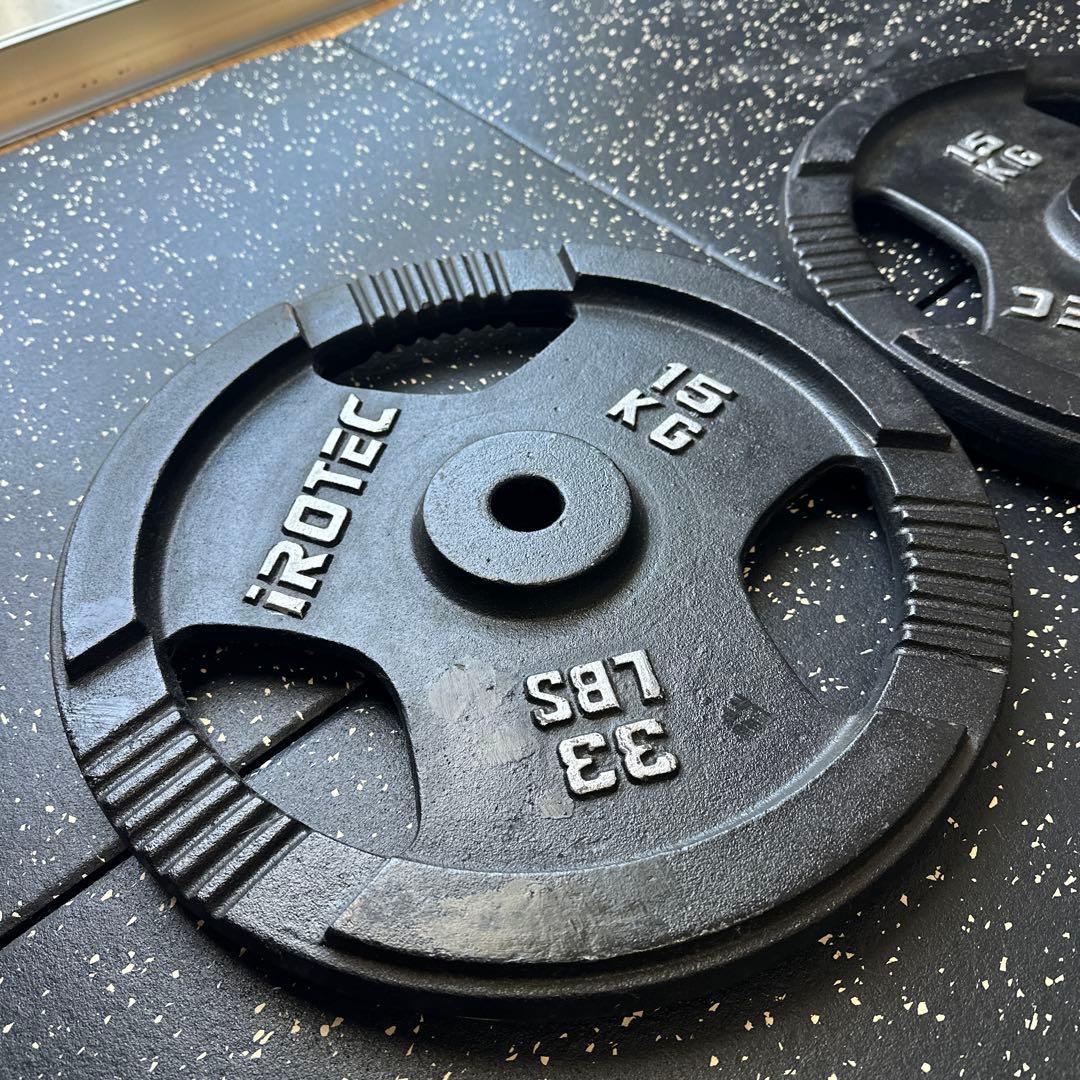 iROTEC 15 KG ダンベルプレート2枚セット - メルカリ