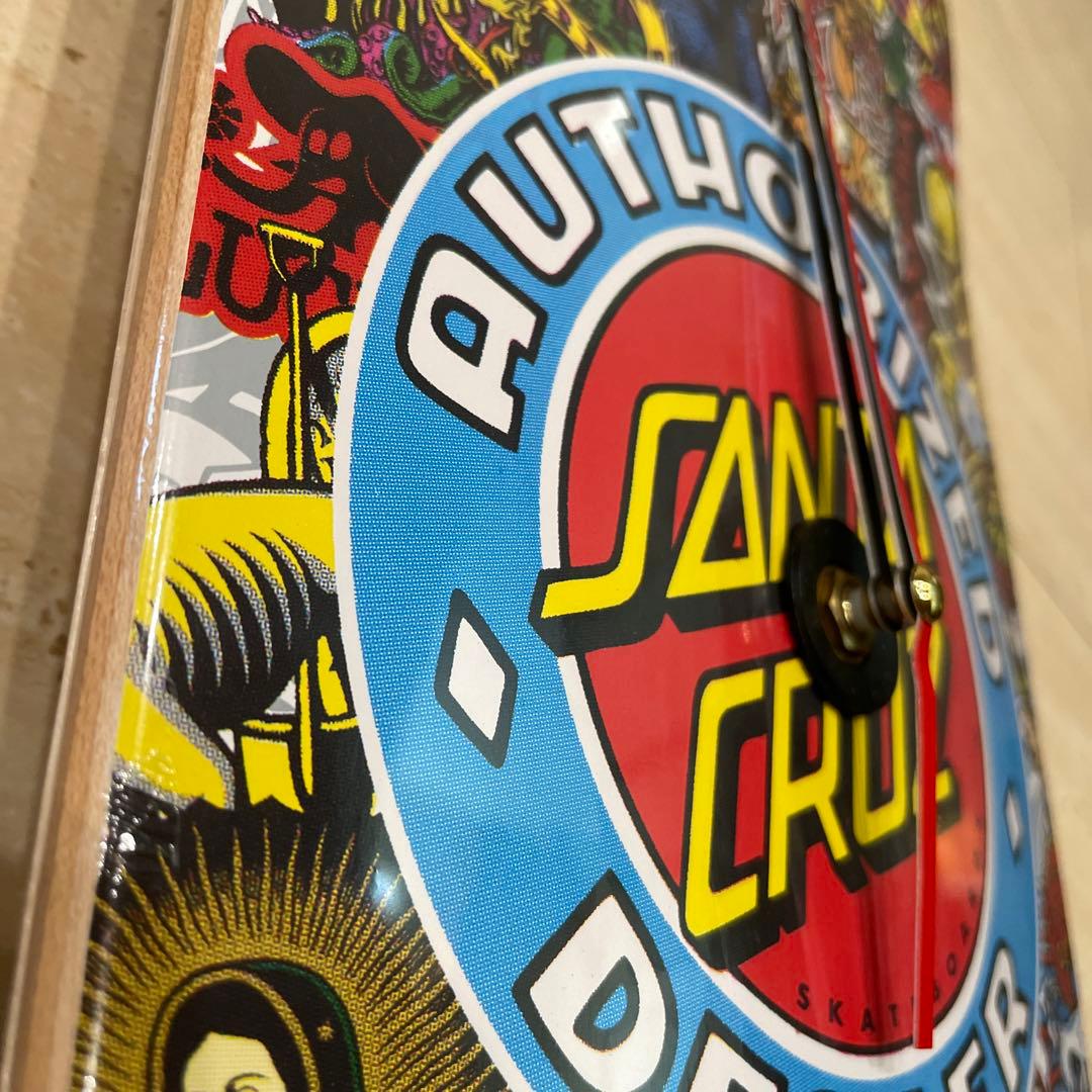 サンタクルーズ スケボーデッキ掛時計 非売品 30周年記念限界 レア
