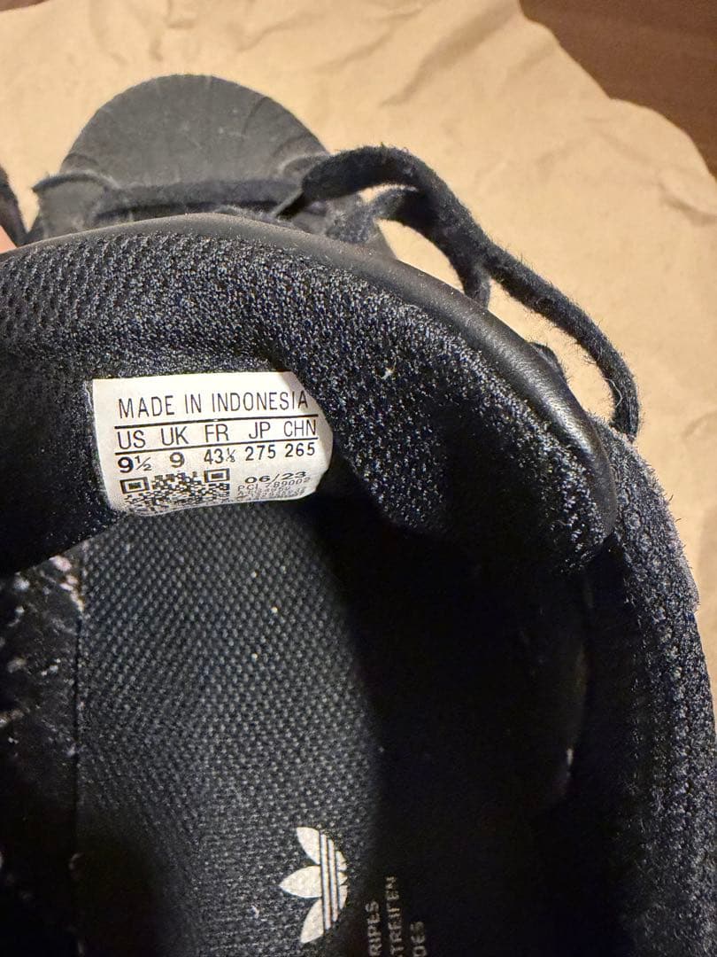 adidas superstar 27.5cm ブラック