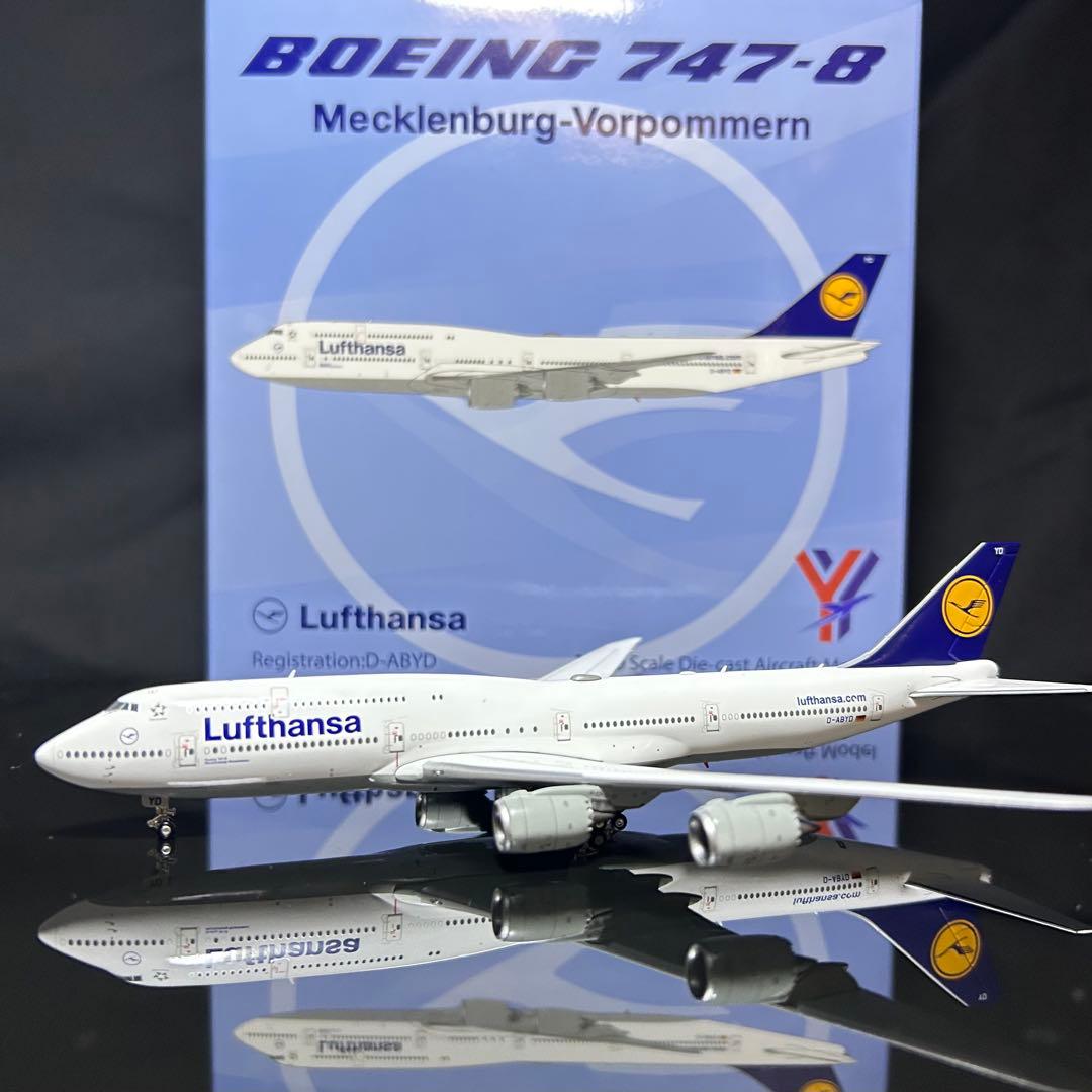 YYwings ルフトハンザ B747-8 D-ABYM 1/400 スタンド付 1:400 YY Wings Lufthansa Airlines B747-8 D-ABYD D-ABYI Aircraft