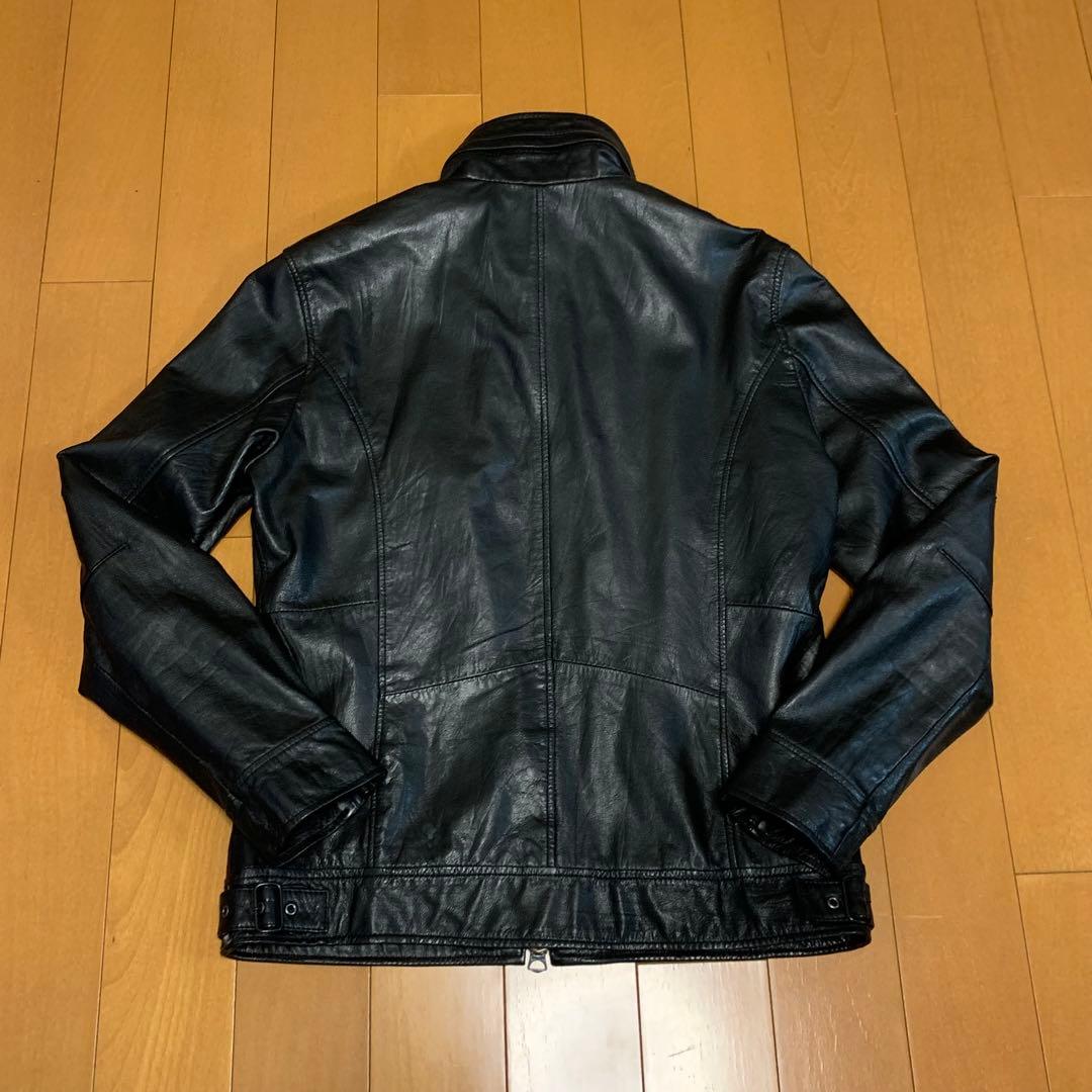 TETE HOMME テットオム 黒 レザージャケット サイズ6 ゴートレザー