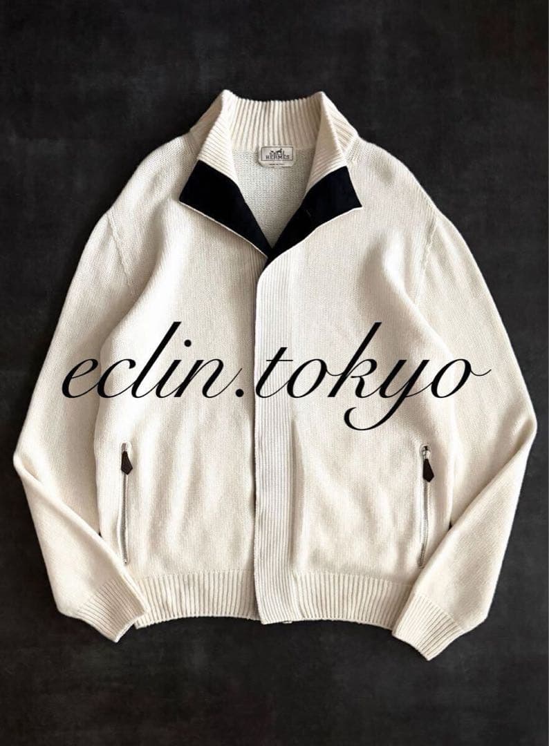 HERMES 《カシミヤ100%》ニット ジャケット カーディガン E4825