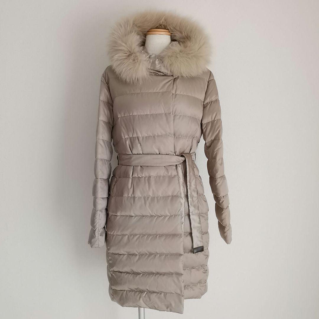 エスマックスマーラ リバーシブル 洗える グースダウンコート ファー ベルト S S MAX MARA(エス マックスマーラ) リバーシブル デタッチャブル ファー