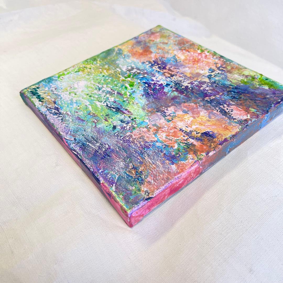 【原画 18×18cm】Vernal Breeze：桜と川の春霞