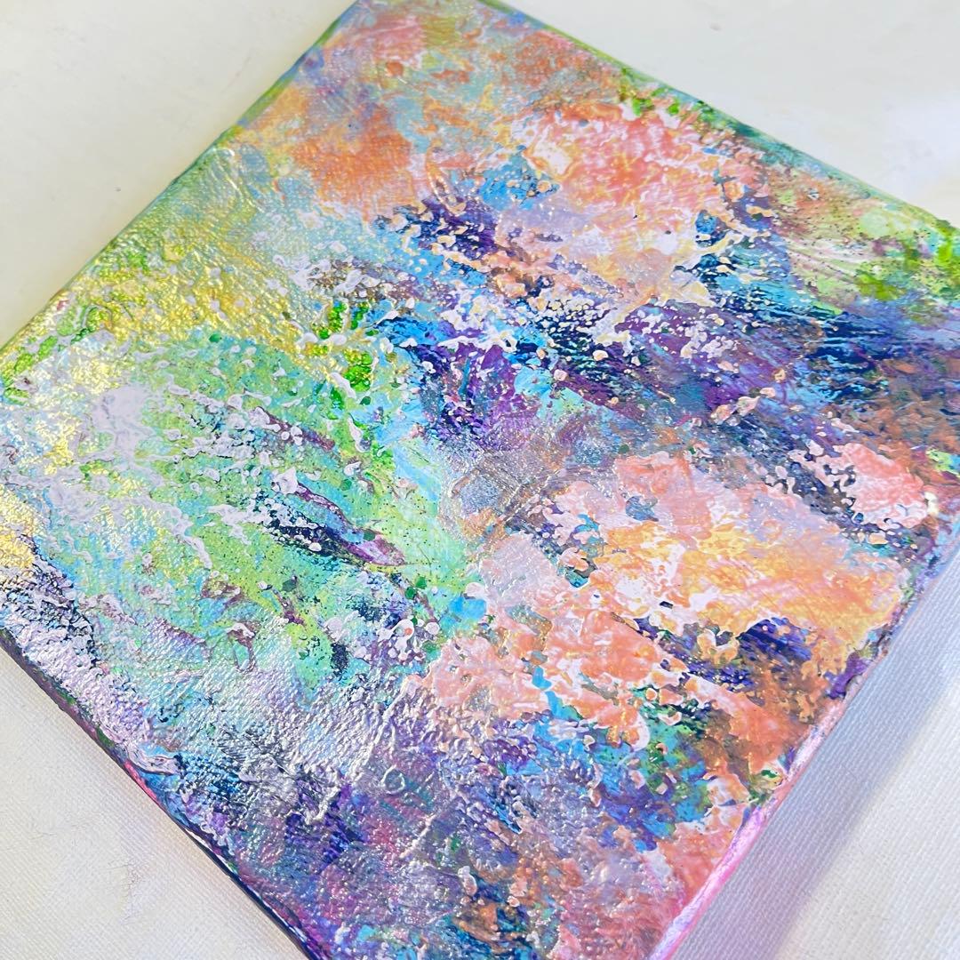 【原画 18×18cm】Vernal Breeze：桜と川の春霞