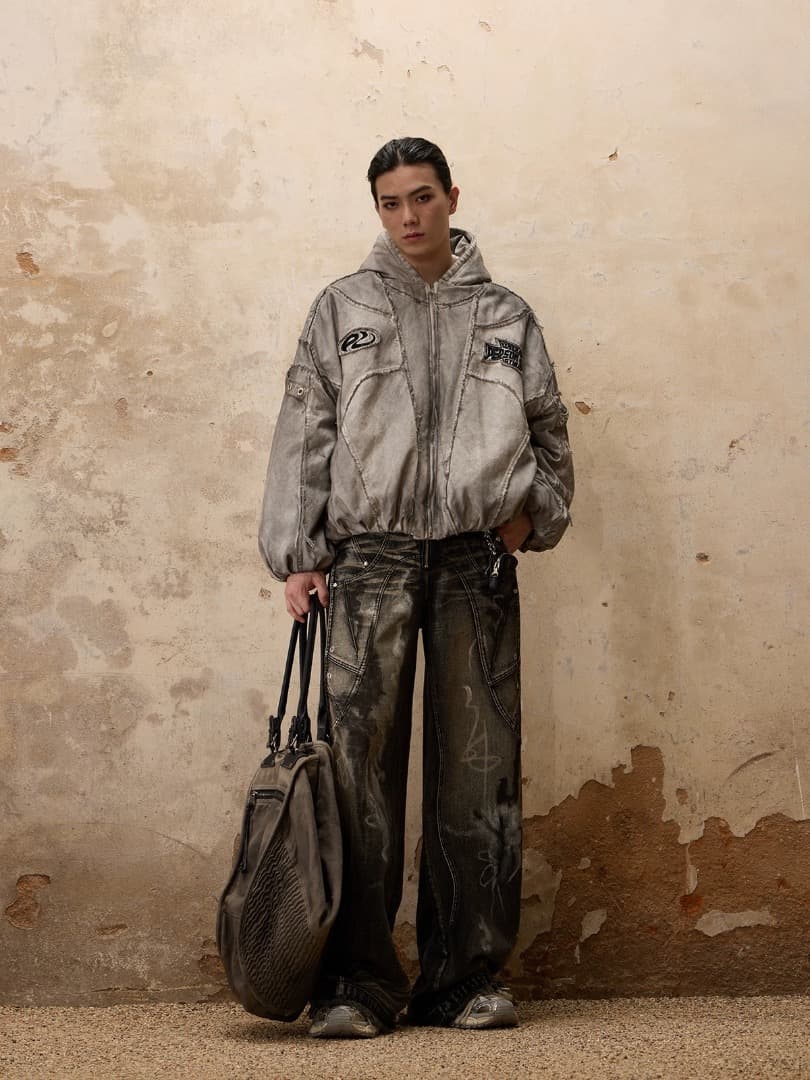 特価PERSONSOUL Dirty Cotton Coat 中綿フードブルゾン - メルカリ