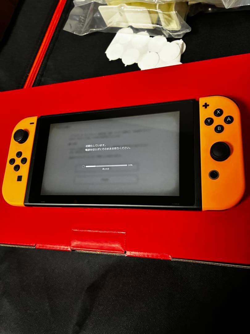 ニンテンドースイッチ　オレンジ　付属品、箱有り　ver.19.0.1