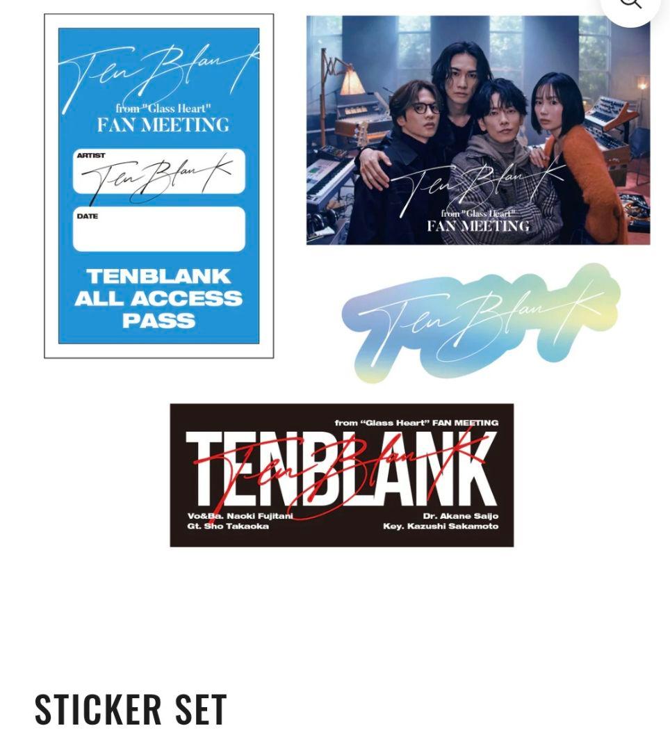TENBLANK 4点グッズ！ TシャツL＆タオル&CAP＆ステッカーセット
