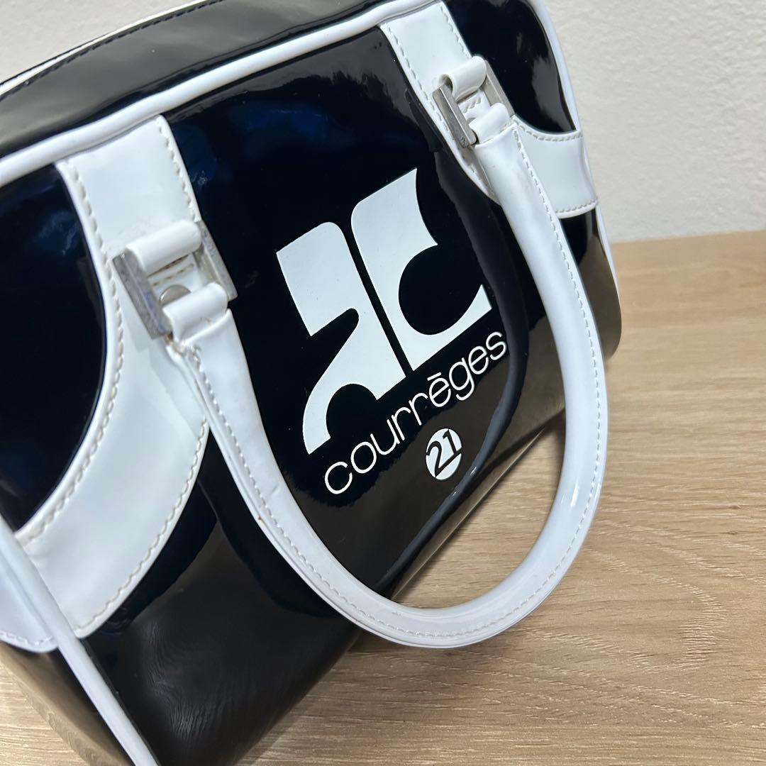 希少】vintage クレージュ エナメル ミニボストンバッグ y2k - メルカリ