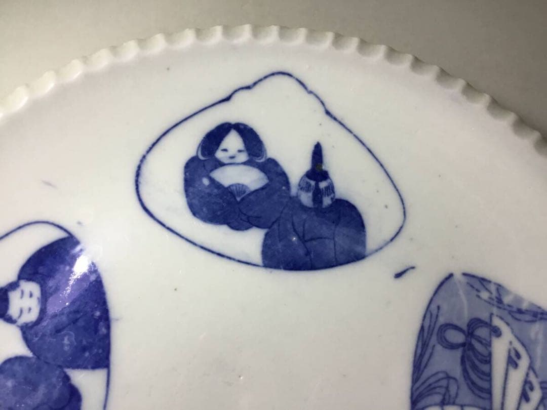 図変わり印判皿○イゲ皿○古伊万里 雛人形 蛤 貝合わせ 六歌仙 - メルカリ