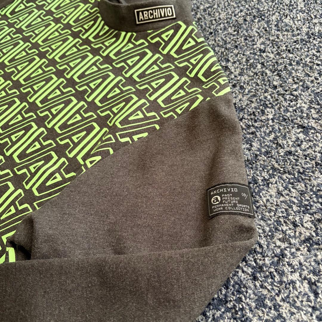 アルチビオ 総柄 モックネック ハイネック ゴルフウェア グレー