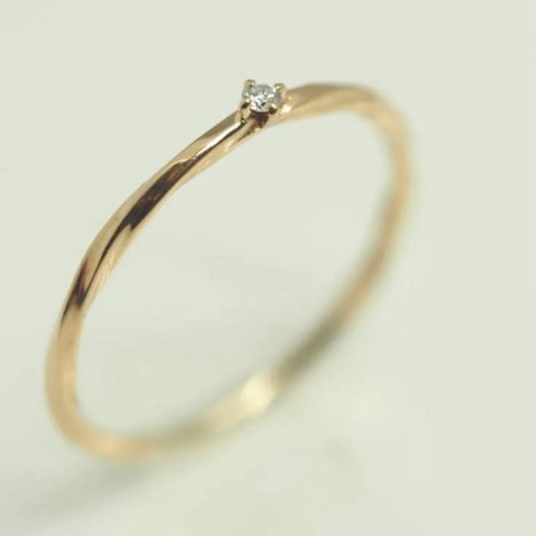 エテ⭐︎ K10ゴールド ダイヤモンドリング 9号 WEB限定】K10 イエローゴールド ダイヤモンド リング （7277467467933