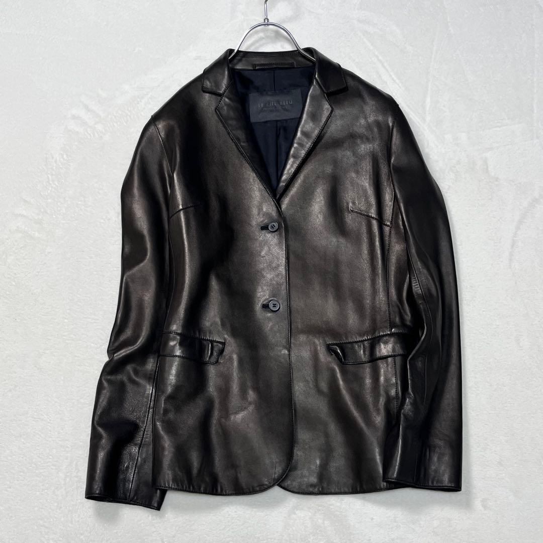 ルシェルブルー｜ラムレザージャケット 羊革 テーラード ダーク
