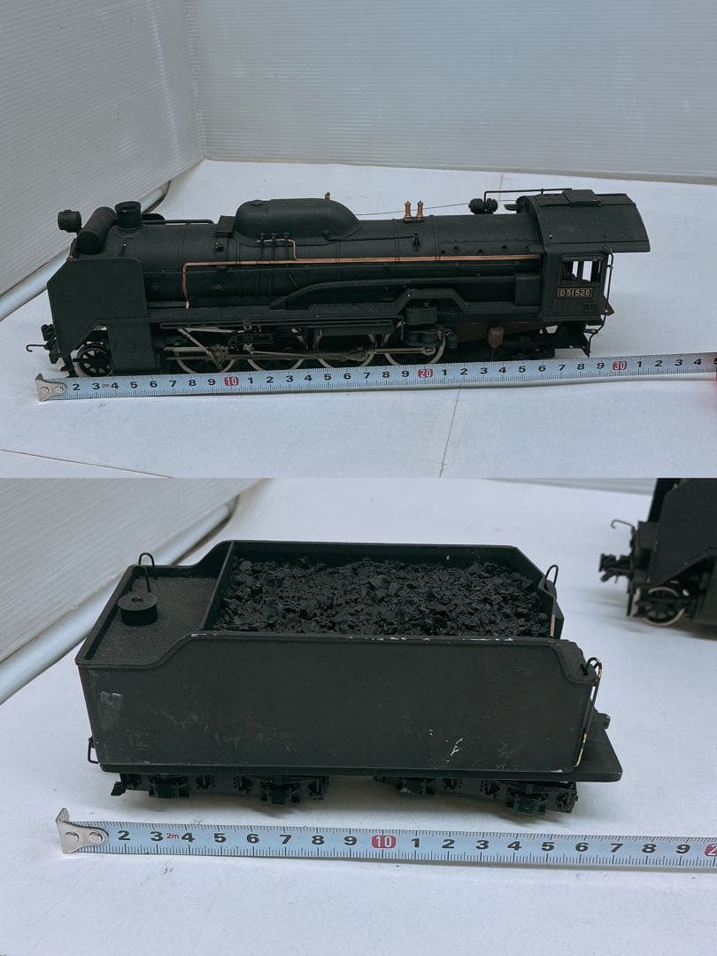 D51 528 蒸気機関車 鉄道模型 大型模型 本体＋テンダー セット ブラック