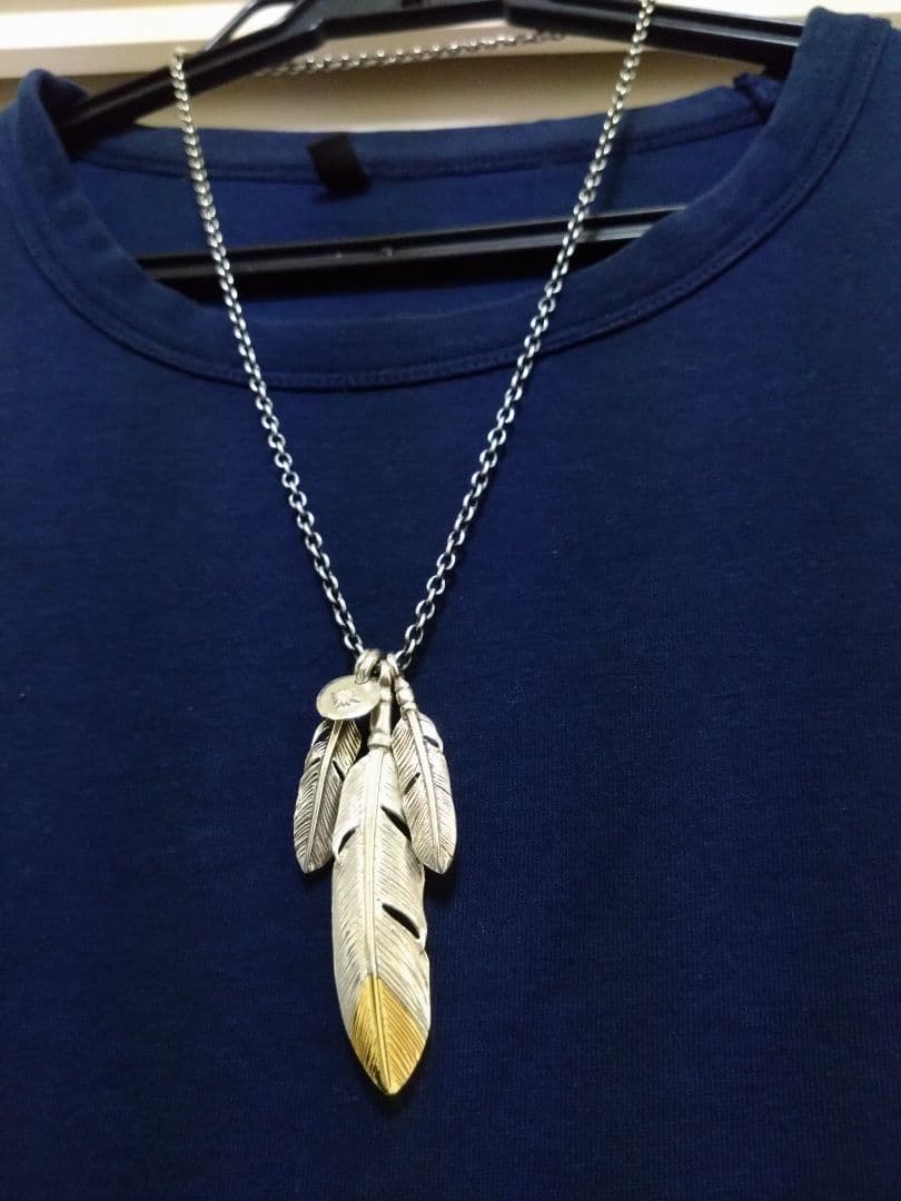 しげお様専用】REDMAN 先金大フェザーネックレスセット シルバー K18