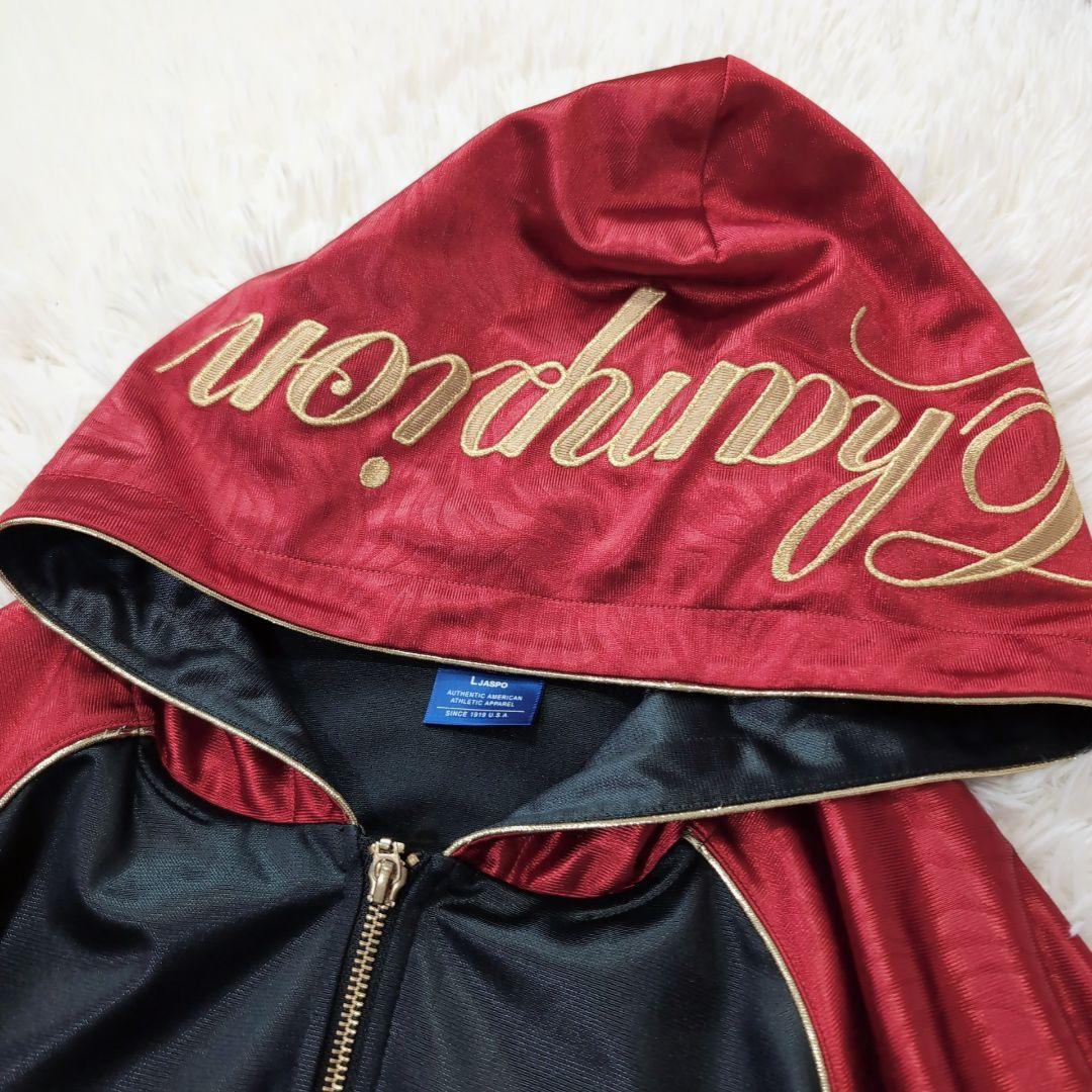 美品】希少魔裟斗モデル チャンピオン ジャージ 上下 刺繍 黒 赤 L